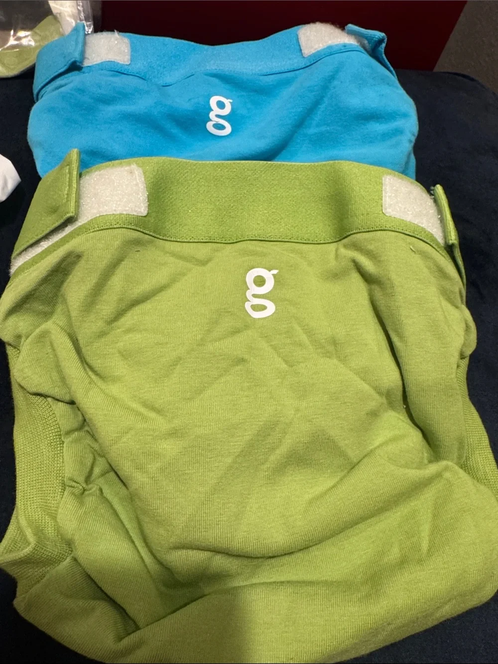 gDiapers Little gPants 2 pack size Large, blue and green. New in packaging